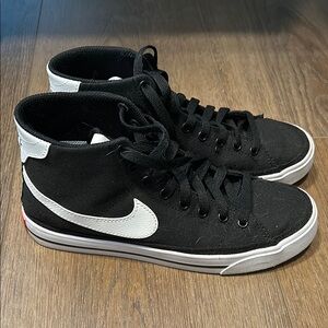 Nike Black and White High-Top Sneakers